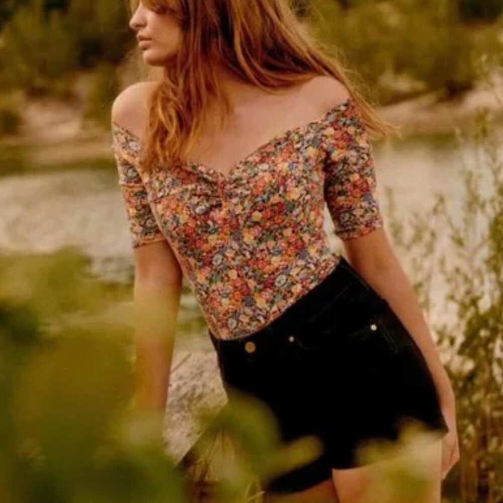 Sezane Caro Top - Medium - Sunflowers